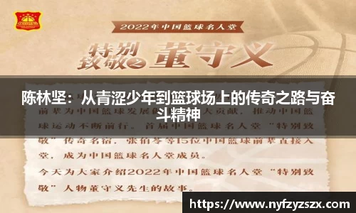 陈林坚：从青涩少年到篮球场上的传奇之路与奋斗精神